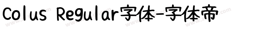 Colus Regular字体字体转换